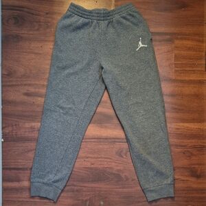 Air Jordan Kids Boy's Gray Sweat Joggers- Large